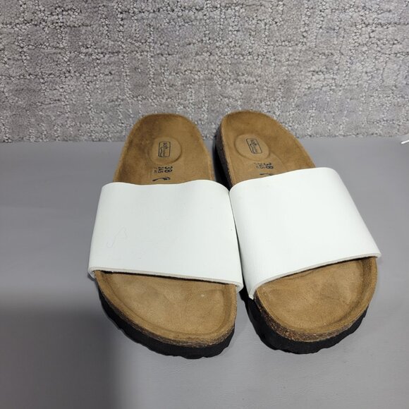Betula By Birkenstock Reggae Unisex Size US L7 M5 White Birko-Flor Slide Sandal - Picture 9 of 12